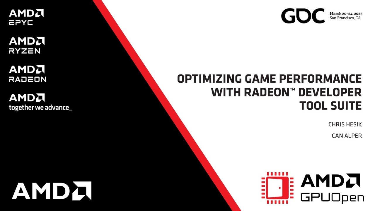 Optimizing Game Performance with the Radeon Developer Tool Suite (GDC 2023 - YouTube...